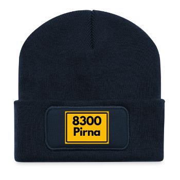 ALTE POSTLEITZAHL PLZ  8300 PIRNA PLZ SACHSEN - Recycelte Patch Beanie - French Navy - Vorne