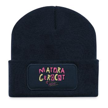 Matura gerockt - Recycelte Patch Beanie - French Navy - Vorne