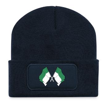 Drapeaux croisés du Vlieland – Fierté de l’île - Beanie recyclé à patch - bleu marine - Devant
