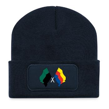 Texel- und Nordholland-Kreuzflaggen - Recycelte Patch Beanie - French Navy - Vorne