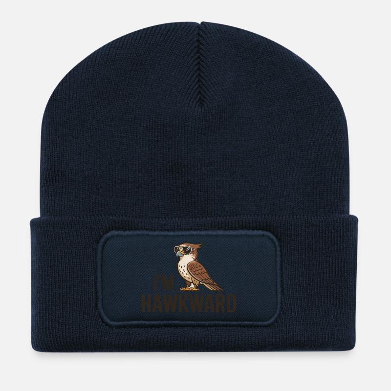 Falke Sunglasses in Hawkward Saying Funny Griffin - Recycled Patch Beanie - french navy