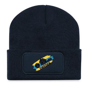 Sweden Football Sweden Soccer Fan Jersey - Recycled Patch Beanie - french navy - Front