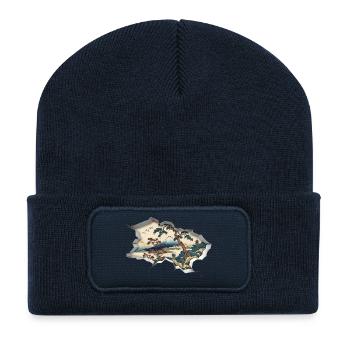 Japanese Art - Recycled Patch Beanie - french navy - Front