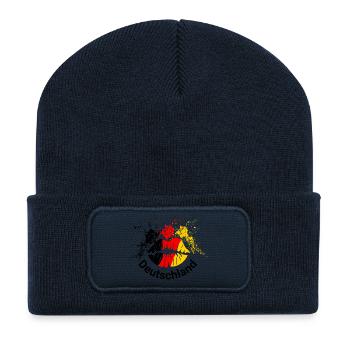 Kissing Lips Deutschland - Recycelte Patch Beanie - French Navy - Vorne