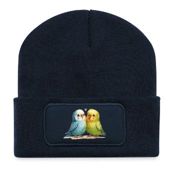 Wellensittiche - Recycelte Patch Beanie - French Navy - Vorne