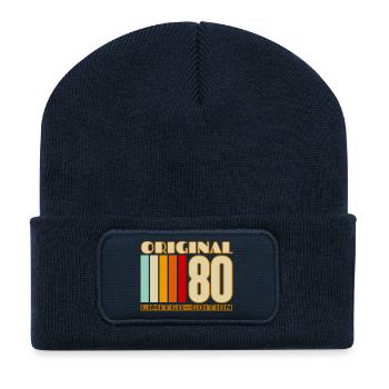 Original80 Limited Edition Retro 80s - Recycelte Patch Beanie - French Navy - Vorne