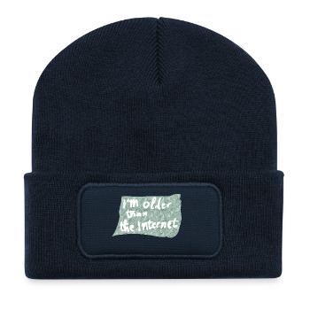 Older than the Internet - Recycled Patch Beanie - french navy - Front