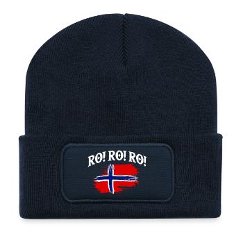 Norvège des fjords Norge Navire scandinave ro-viking - Beanie recyclé à patch - bleu marine - Devant