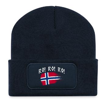Norvège des fjords Norge Navire scandinave ro-viking - Beanie recyclé à patch - bleu marine - Devant