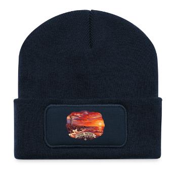 Retro Coast Guard Evening Patrol - Recycled Patch Beanie - french navy - Front