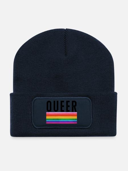 Vintage-Queer - Recycelte Patch Beanie - French Navy