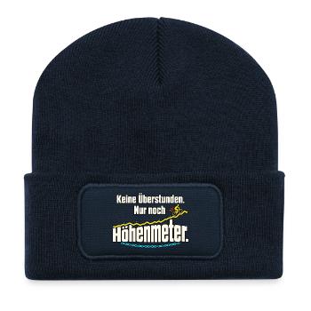 Rentner Fahrrad Ruhestand Spruch - Recycelte Patch Beanie - French Navy - Vorne