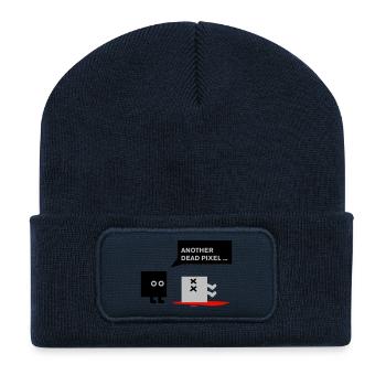 dead pixel_english - Recycelte Patch Beanie - French Navy - Vorne