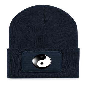 Yin Yang 3D - Recycelte Patch Beanie - French Navy - Vorne