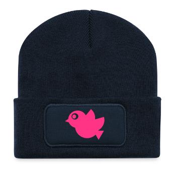 Vogel - Recycelte Patch Beanie - French Navy - Vorne