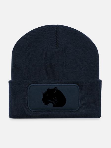 panther - Recycelte Patch Beanie - French Navy