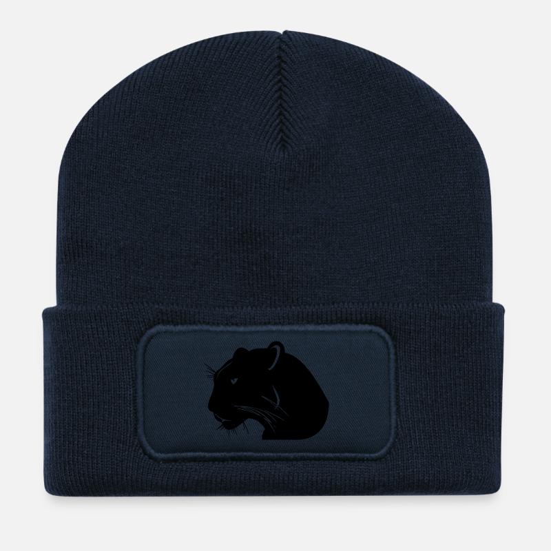 panther - Recycelte Patch Beanie - French Navy