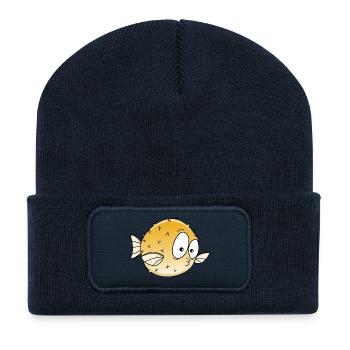 Kugelfisch - Recycelte Patch Beanie - French Navy - Vorne