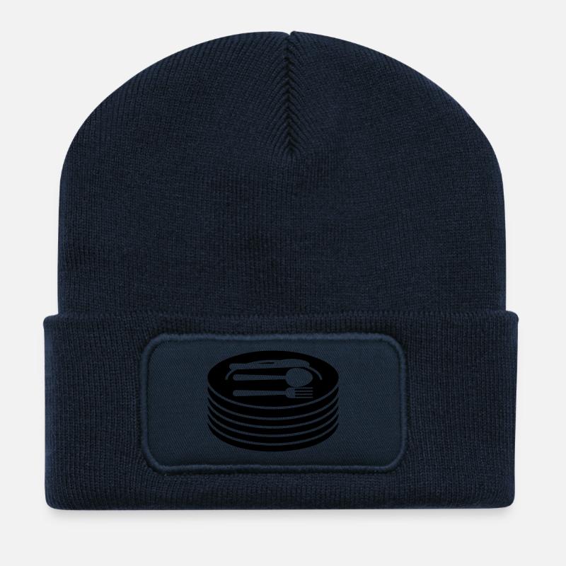 Geschirr Teller Besteck - Recycelte Patch Beanie - French Navy