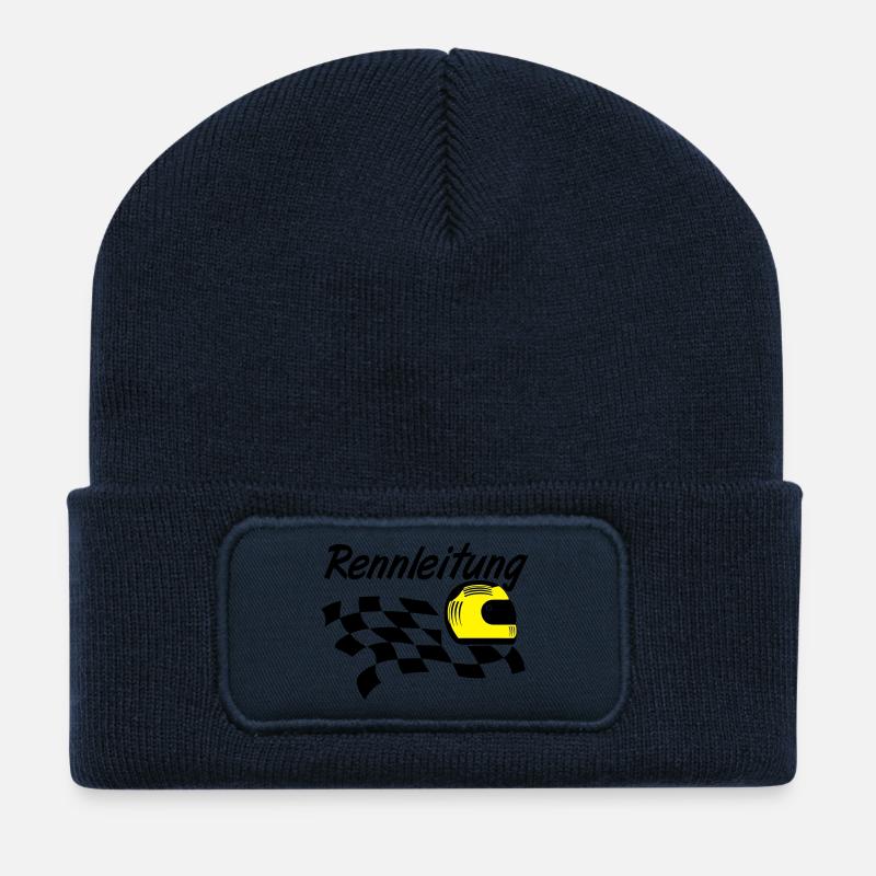 Party Shirt ,Feiern , Karneval, Rennleitung(25) - Recycelte Patch Beanie - French Navy