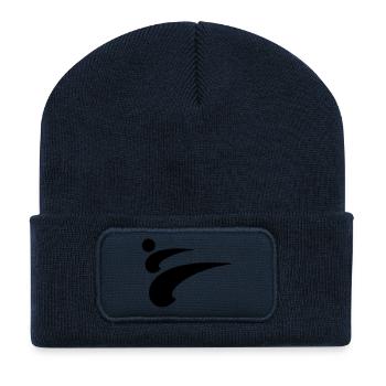 taekwondo kick - Recycelte Patch Beanie - French Navy - Vorne