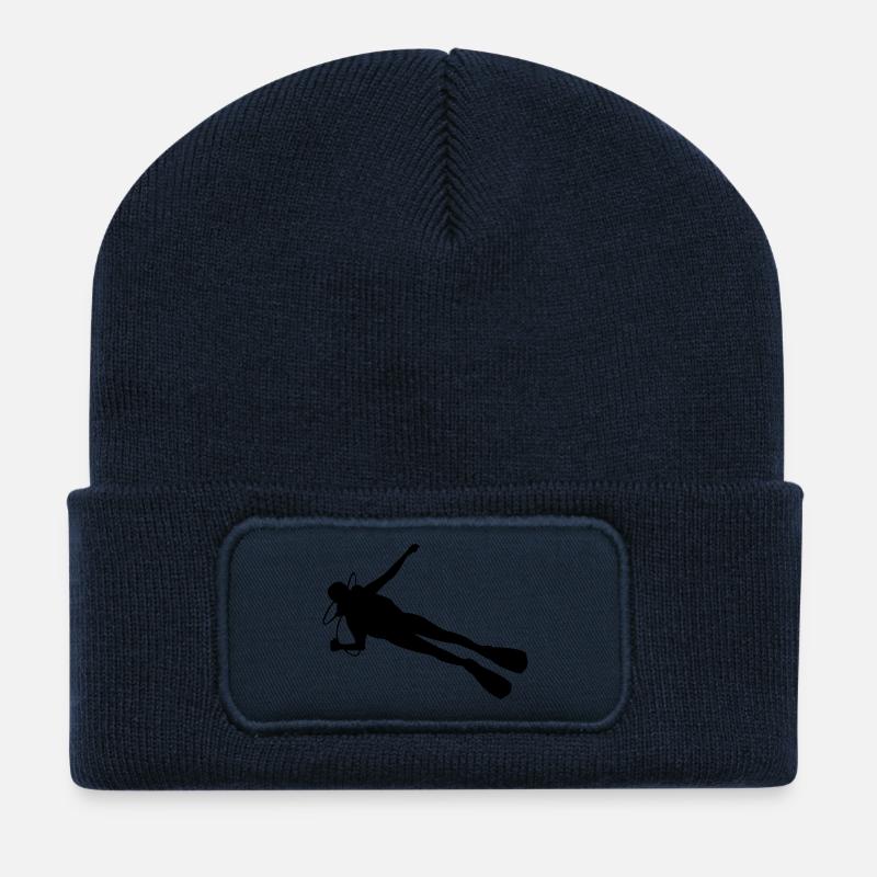 scuba diver - Recycelte Patch Beanie - French Navy