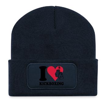 I love kickboxing - Recycelte Patch Beanie - French Navy - Vorne
