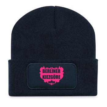 Berliner Kiezgöre - Recycelte Patch Beanie - French Navy - Vorne