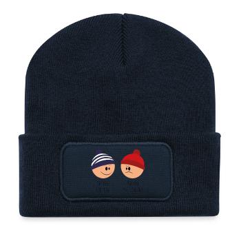 Humeur du Breton - Beanie recyclé à patch - bleu marine - Devant