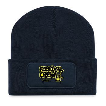 Festival crew Graffitti Musik Open air Sommer - Beanie recyclé à patch - bleu marine - Devant