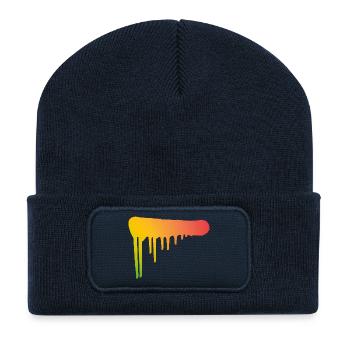 Graffiti art aérosol peut colorer les arts de la - Beanie recyclé à patch - bleu marine - Devant