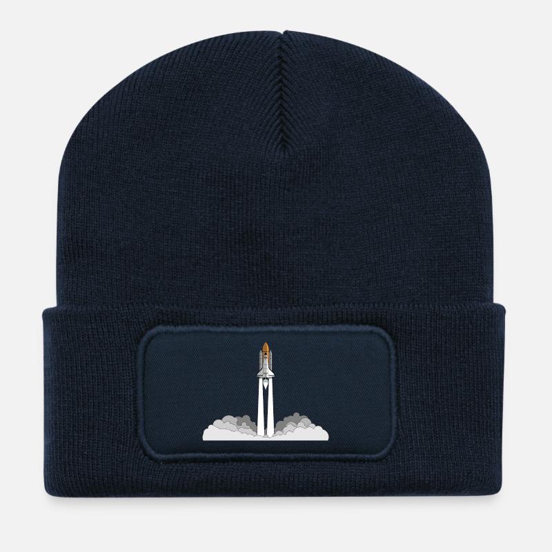 Space Shuttle Launch - Recycelte Patch Beanie - French Navy