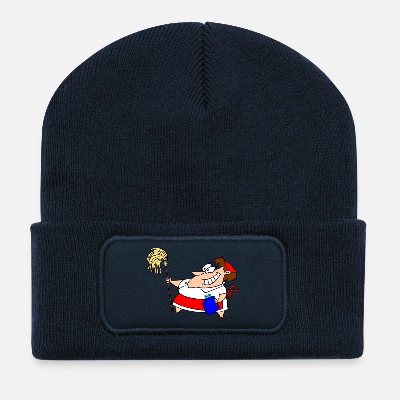 Putzfrau - Recycelte Patch Beanie - French Navy