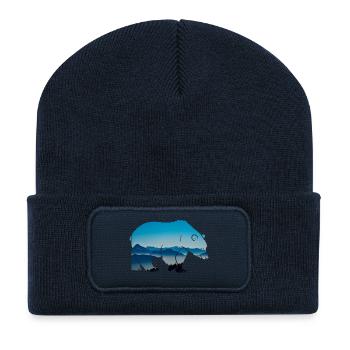 Forest dwellers Forester bear forest nature animal wilderness - Recycled Patch Beanie - french navy - Front