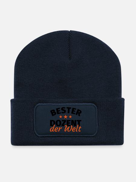 Dozent - Recycelte Patch Beanie - French Navy