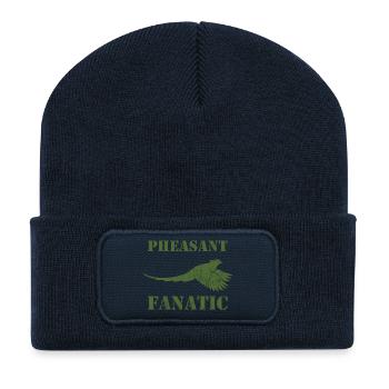 Jagd, Jäger, Halali, Geschenk, Shirt, Fasan - Recycelte Patch Beanie - French Navy - Vorne