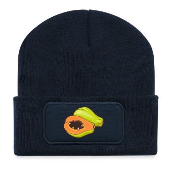 Papaya Melon Tree Papaya Tree - Recycled Patch Beanie - french navy - Front