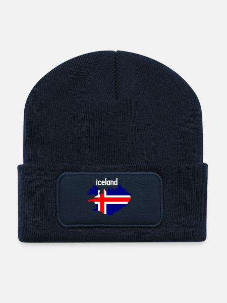 Iceland - Beanie recyclé à patch - bleu marine