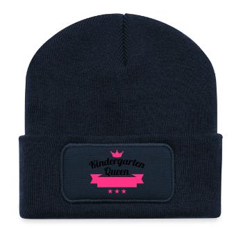 Kindergarten Queen Mädchen - Recycelte Patch Beanie - French Navy - Vorne