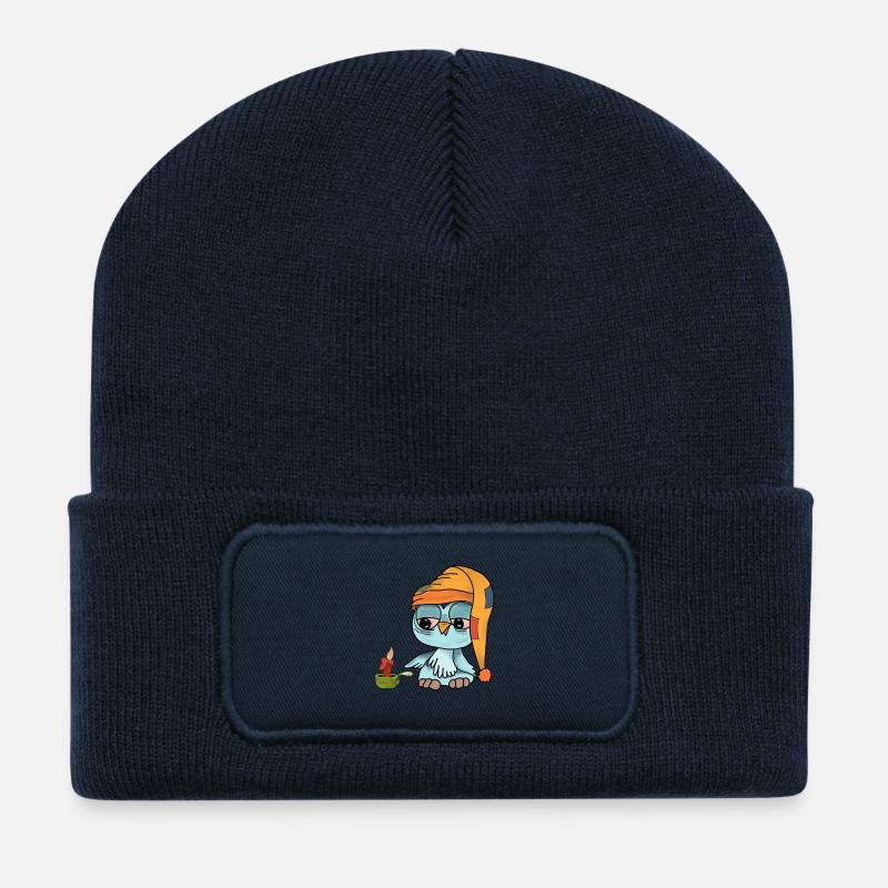 Ich bin müde Fips - Recycelte Patch Beanie - French Navy