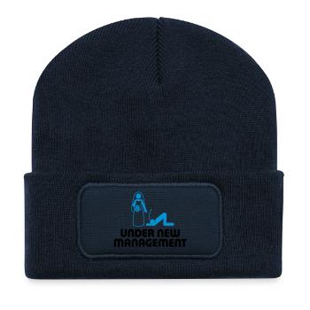 Unter neuer Geschäftsführung - Recycelte Patch Beanie - French Navy - Vorne