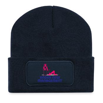 Unter neuer Geschäftsführung - Recycelte Patch Beanie - French Navy - Vorne