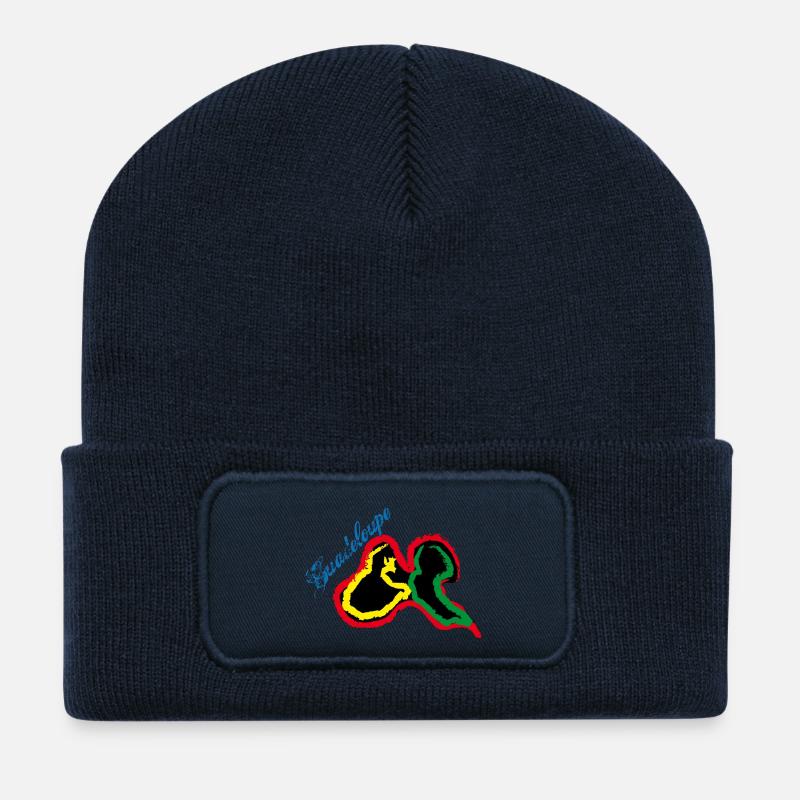 Guadeloupe - Beanie recyclé à patch - bleu marine