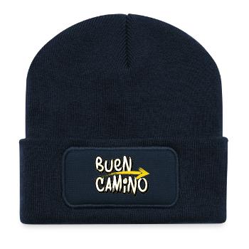 Buen Camino Jakobsweg Pilgern - Recycelte Patch Beanie - French Navy - Vorne