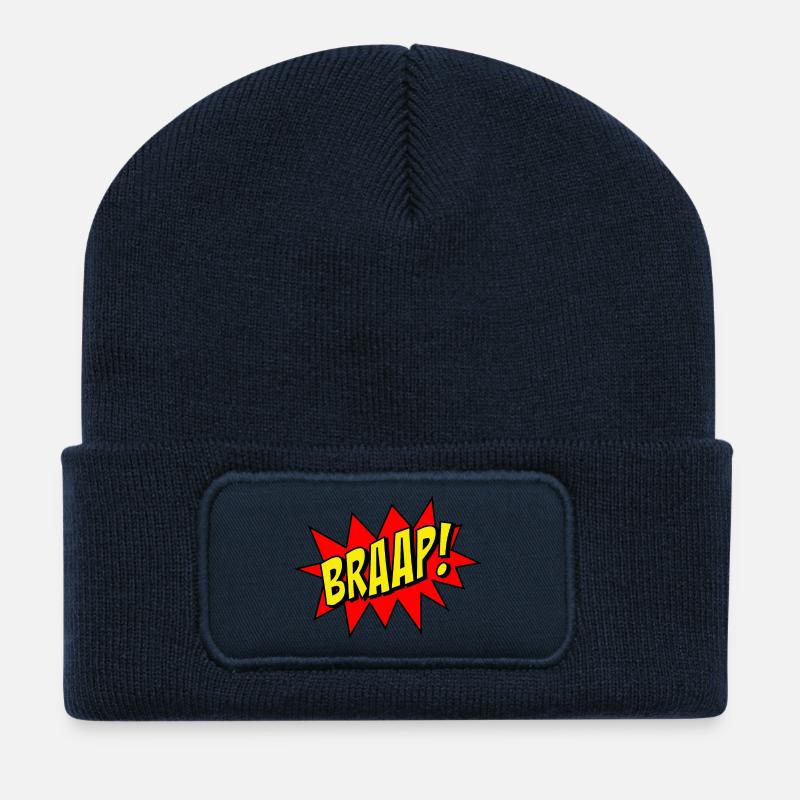 BRAAP! - Recycelte Patch Beanie - French Navy