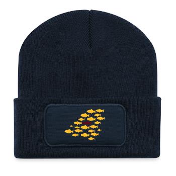 Gegen den Strom Schwimmen - Recycelte Patch Beanie - French Navy - Vorne