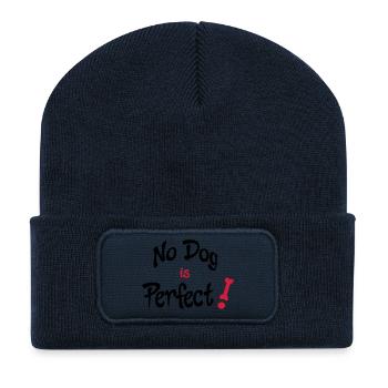drôle de chien - Beanie recyclé à patch - bleu marine - Devant
