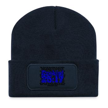 Ezekiel 25:17 - Beanie recyclé à patch - bleu marine - Devant