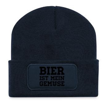 Beer is my vegetables - Recycled Patch Beanie - french navy - Front