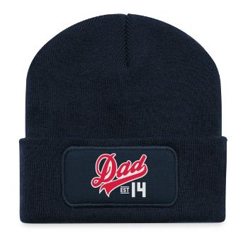 Dad Established 2014 2 color - Beanie recyclé à patch - bleu marine - Devant